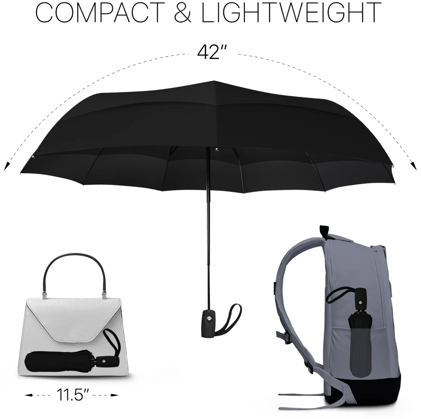 Gust Umbrella - Windproof, Automatic, Strong Ribs, Durable